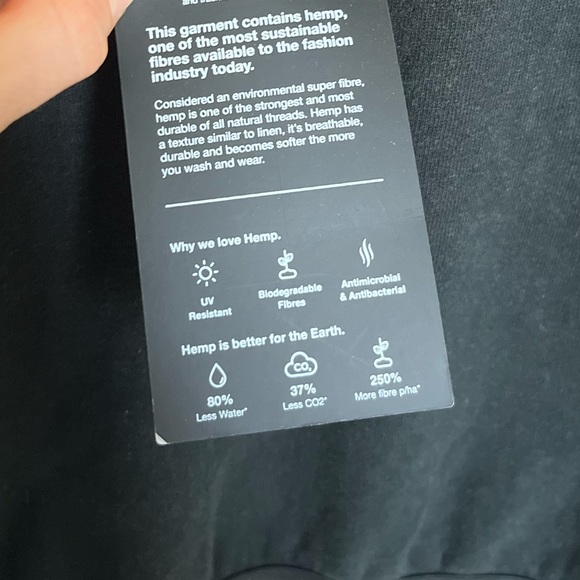 NWT Afends Hemp Homebase Cropped Long sleeved Black Sweater Sz 4 or Small - Picture 12 of 12